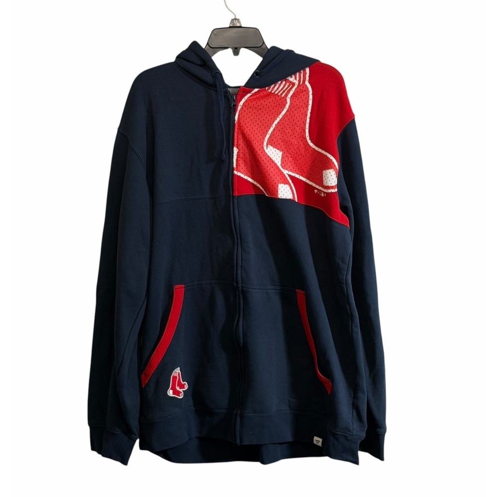 Boston Red Sox Fanatics Mens XLT Full Zip Sweatshirt Hoodie MLB Sock Graphic